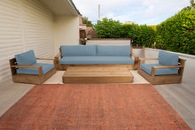 4 pc 108" Pacific Teak Deep Seating Set with 72" Coffee Table. Sunbrella Cushion.