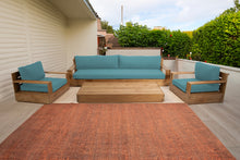 4 pc 108" Pacific Teak Deep Seating Set with 72" Coffee Table. Sunbrella Cushion.