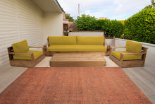 4 pc 108" Pacific Teak Deep Seating Set with 72" Coffee Table. Sunbrella Cushion.