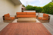 4 pc 108" Pacific Teak Deep Seating Set with 72" Coffee Table. Sunbrella Cushion.