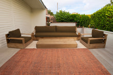 4 pc 108" Pacific Teak Deep Seating Set with 72" Coffee Table. Sunbrella Cushion.