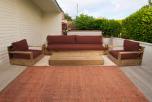 4 pc 108" Pacific Teak Deep Seating Set with 72" Coffee Table. Sunbrella Cushion.