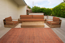 4 pc 108" Pacific Teak Deep Seating Set with 72" Coffee Table. Sunbrella Cushion.