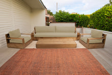 4 pc 108" Pacific Teak Deep Seating Set with 72" Coffee Table. Sunbrella Cushion.