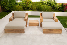 5 pc Pacific Teak Club Chair Chat Group with End Table. Sunbrella Cushion.