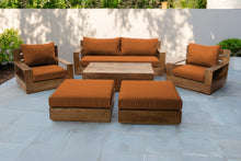 7 pc 84" Pacific Teak Deep Seating Set with 72" Coffee Table. Sunbrella Cushion.