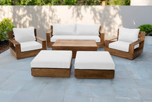 7 pc 84" Pacific Teak Deep Seating Set with 72" Coffee Table. Sunbrella Cushion.
