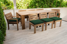 9 pc Pacific Teak Dining Set with 42" x 96" Rectangular Dining Table