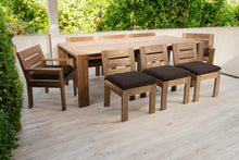 9 pc Pacific Teak Dining Set with 42" x 96" Rectangular Dining Table
