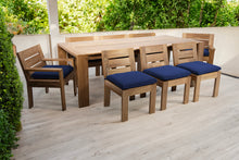 9 pc Pacific Teak Dining Set with 42" x 96" Rectangular Dining Table