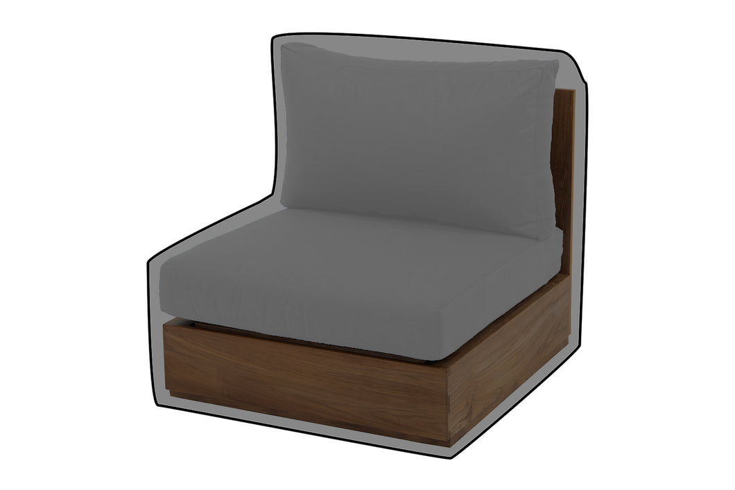 Pacific Teak Outdoor Armless Chair WeatherMAX Outdoor Weather Cover