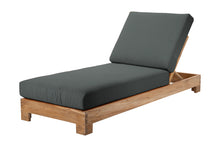 Set of 2 Pacific Teak Outdoor Chaise Lounger. Sunbrella Cushion.