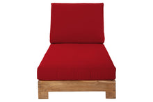 Set of 2 Pacific Teak Outdoor Chaise Lounger. Sunbrella Cushion.