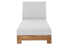 Set of 2 Pacific Teak Outdoor Chaise Lounger. Sunbrella Cushion.