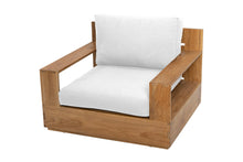 Pacific Teak Club Chair w/ Ottoman. Sunbrella Cushion.