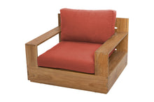 Pacific Teak Outdoor Club Chair. Sunbrella Cushion