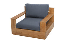 Pacific Teak Outdoor Club Chair. Sunbrella Cushion