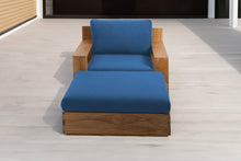 Pacific Teak Club Chair w/ Ottoman. Sunbrella Cushion.