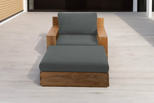 Pacific Teak Club Chair w/ Ottoman. Sunbrella Cushion.