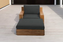 Pacific Teak Club Chair w/ Ottoman. Sunbrella Cushion.