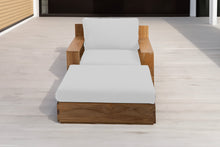 Pacific Teak Club Chair w/ Ottoman. Sunbrella Cushion.