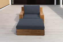 Pacific Teak Club Chair w/ Ottoman. Sunbrella Cushion.
