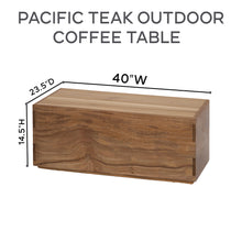 Pacific Teak Outdoor Coffee Table - 3 Sizes
