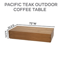 Pacific Teak Outdoor Coffee Table - 3 Sizes