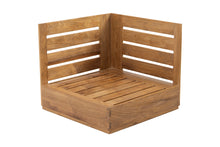 Pacific Teak Outdoor Corner Chair. Sunbrella Cushion