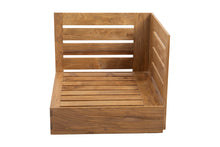 Pacific Teak Outdoor Corner Chair. Sunbrella Cushion