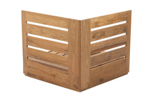 Pacific Teak Outdoor Corner Chair. Sunbrella Cushion