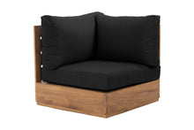 Pacific Teak Outdoor Corner Chair. Sunbrella Cushion
