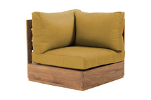 Pacific Teak Outdoor Corner Chair. Sunbrella Cushion