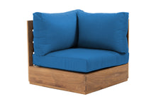 Pacific Teak Outdoor Corner Chair. Sunbrella Cushion