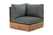 Pacific Teak Outdoor Corner Chair. Sunbrella Cushion