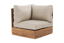 Pacific Teak Outdoor Corner Chair. Sunbrella Cushion