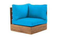 Pacific Teak Outdoor Corner Chair. Sunbrella Cushion
