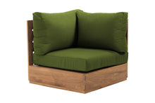 Pacific Teak Outdoor Corner Chair. Sunbrella Cushion
