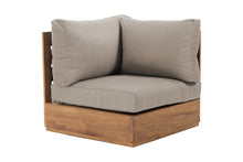 Pacific Teak Outdoor Corner Chair. Sunbrella Cushion