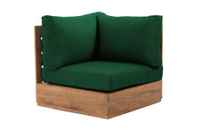 Pacific Teak Outdoor Corner Chair. Sunbrella Cushion
