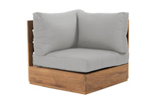 Pacific Teak Outdoor Corner Chair. Sunbrella Cushion