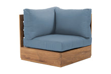 Pacific Teak Outdoor Corner Chair. Sunbrella Cushion
