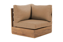 Pacific Teak Outdoor Corner Chair. Sunbrella Cushion