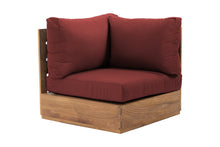 Pacific Teak Outdoor Corner Chair. Sunbrella Cushion