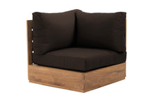 Pacific Teak Outdoor Corner Chair. Sunbrella Cushion