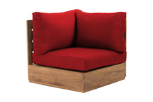 Pacific Teak Outdoor Corner Chair. Sunbrella Cushion