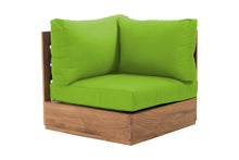 Pacific Teak Outdoor Corner Chair. Sunbrella Cushion