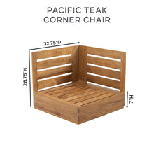 4 pc Pacific Teak Sectional. Sunbrella Cushion.