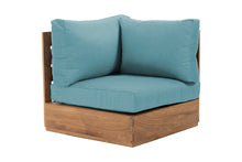 Pacific Teak Outdoor Corner Chair. Sunbrella Cushion