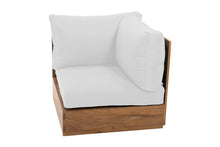 Pacific Teak Outdoor Corner Chair. Sunbrella Cushion